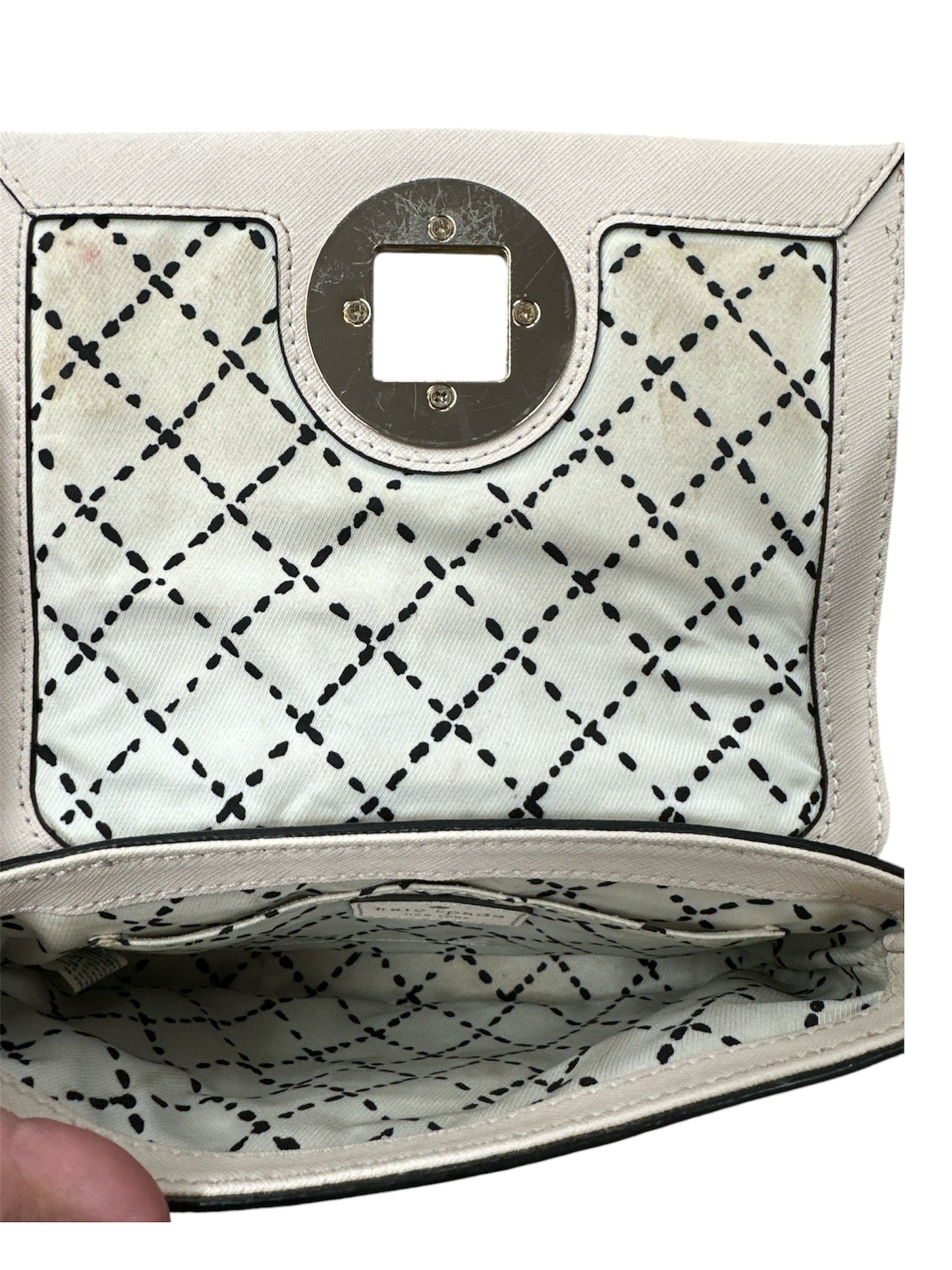 CROSSBODY DESIGNER KATE SPADE in GREY & WHITE, Size: MEDIUM