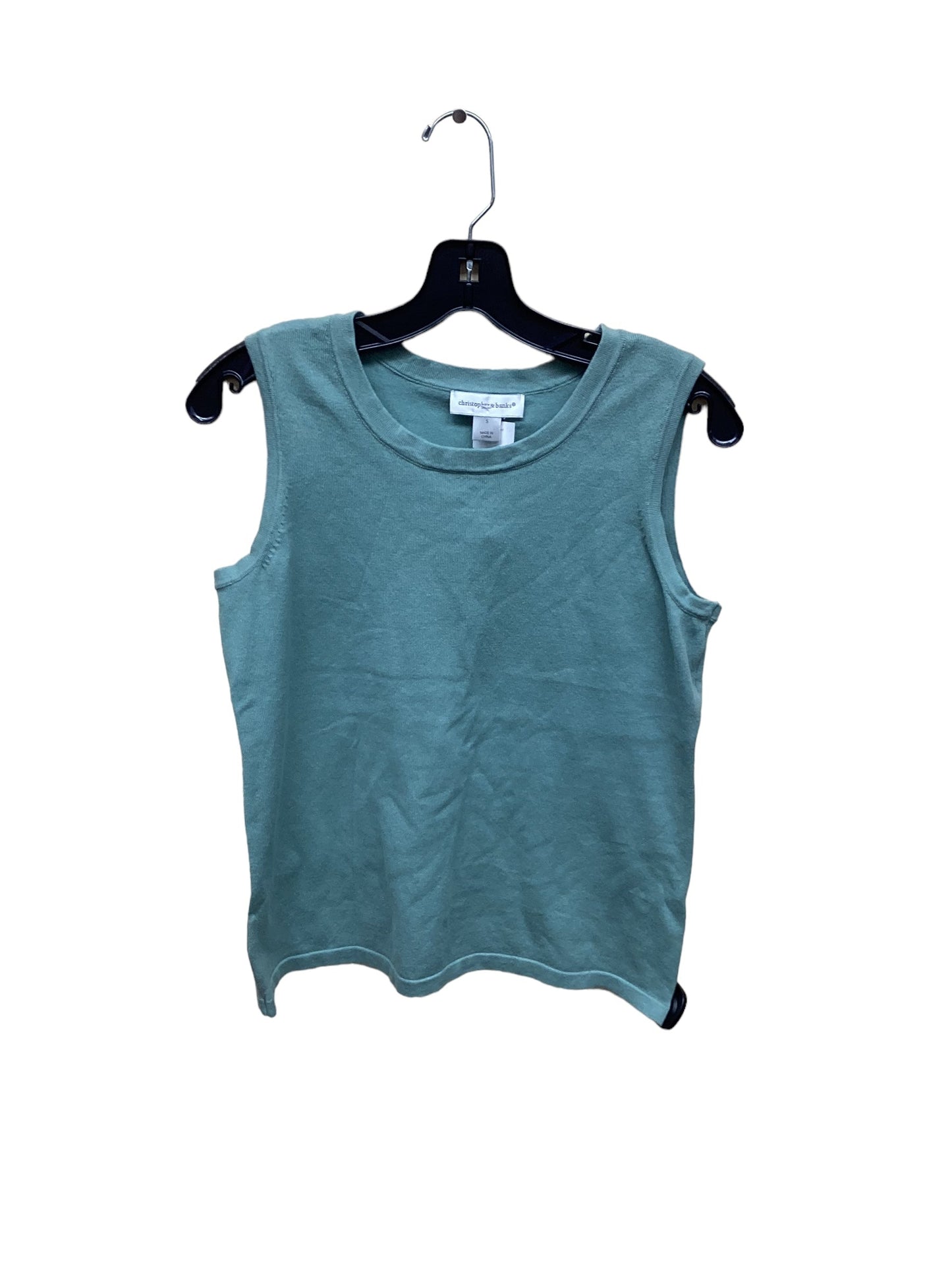 Green Top Sleeveless Christopher And Banks, Size S