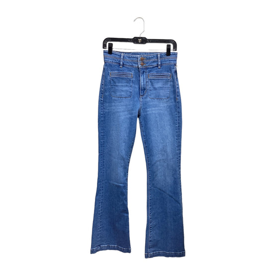 Jeans Flared By Loft In Blue Denim, Size: 2