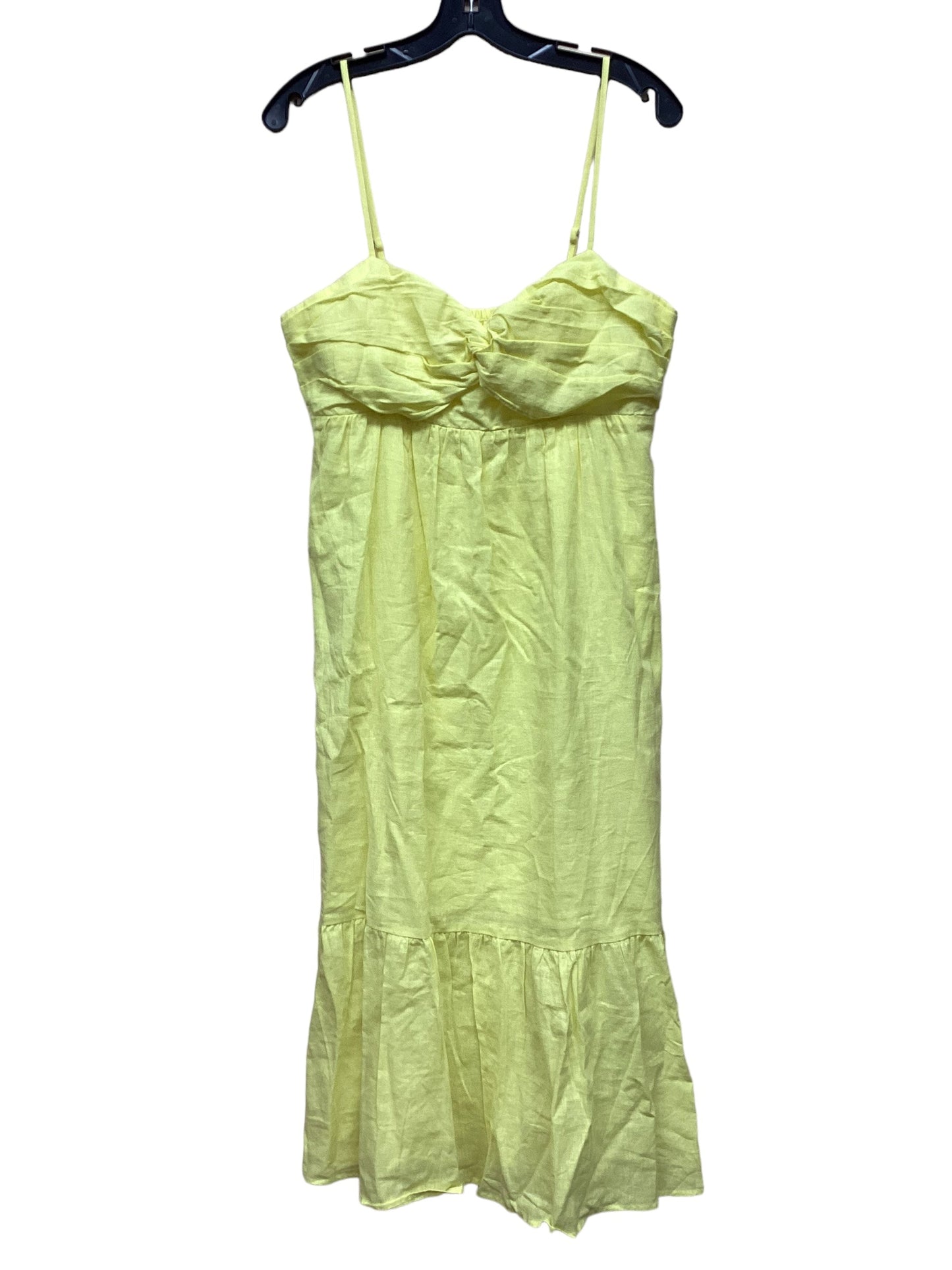 Yellow Dress Casual Midi Banana Republic, Size 10