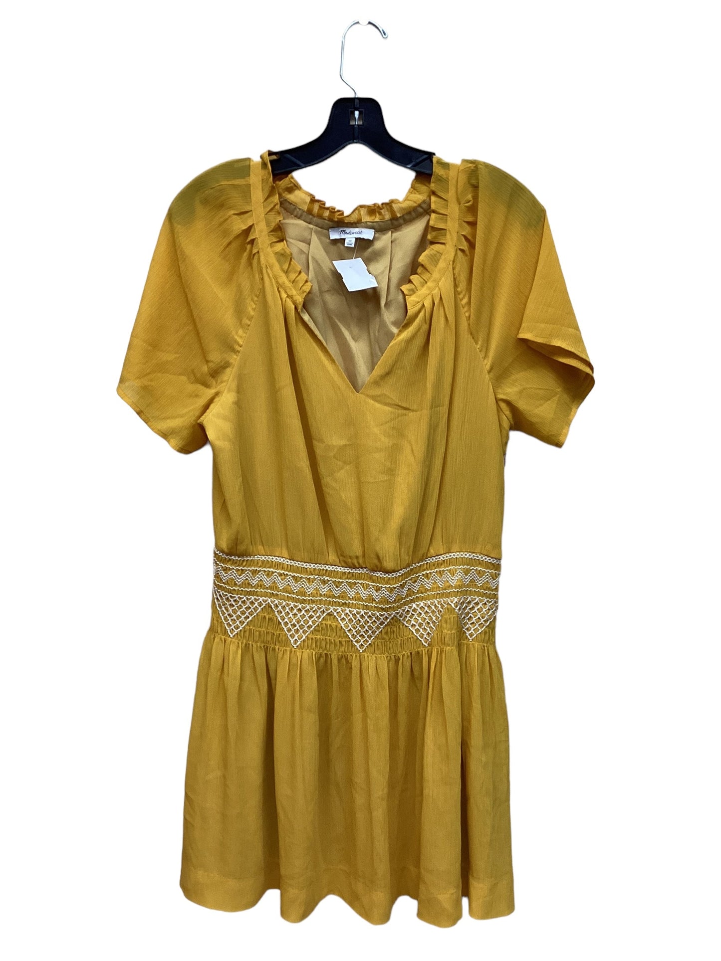 Yellow Dress Casual Short Madewell, Size 10