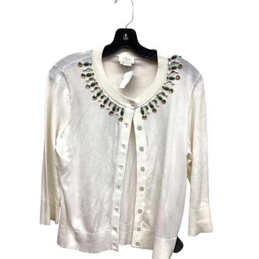 Top Long Sleeve By Kate Spade In Green & White, Size: L