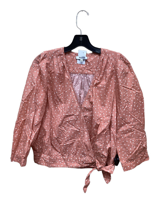 Top Long Sleeve By Madewell In Pink, Size: M