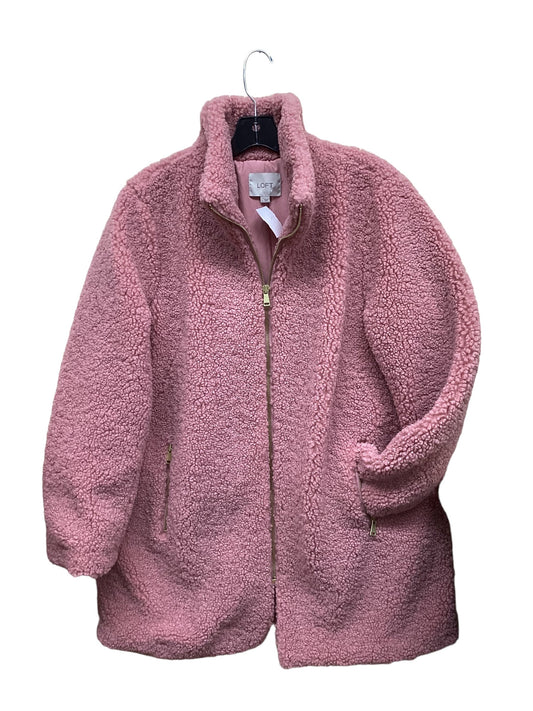 Jacket Fleece By Loft In Pink, Size: L