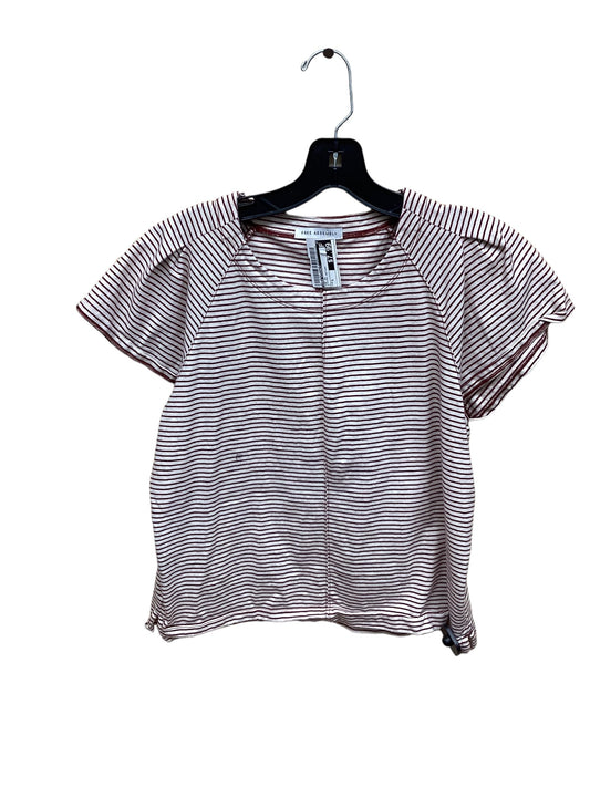 Striped Pattern Top Short Sleeve Free Assembly, Size S