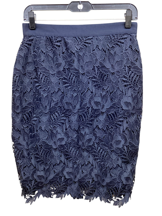 Skirt Midi By Ann Taylor In Navy, Size: Xs