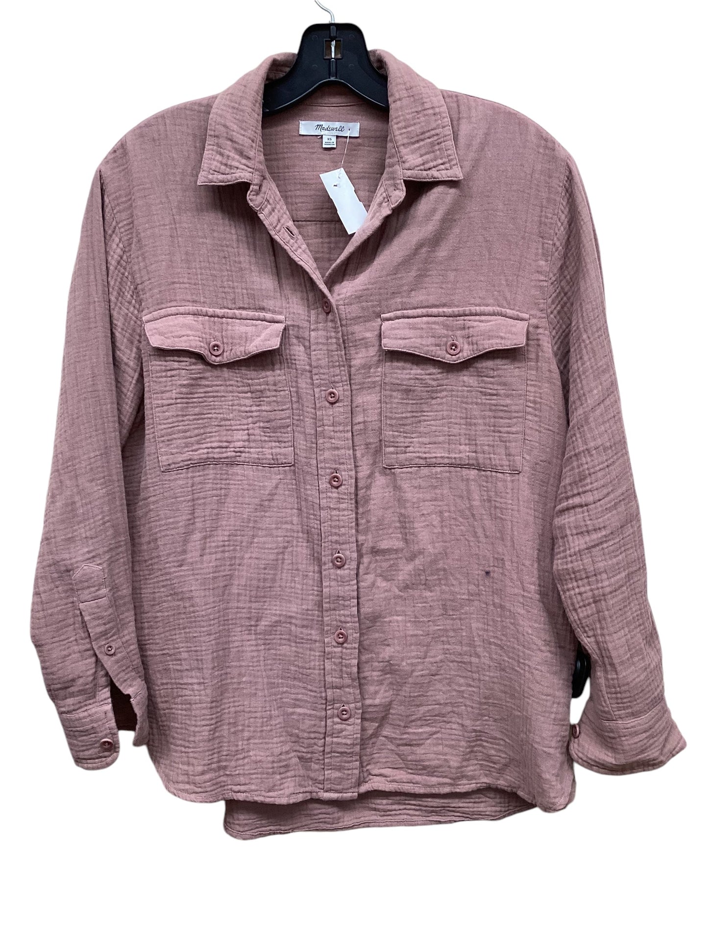 Top Long Sleeve By Madewell In Mauve, Size: Xs