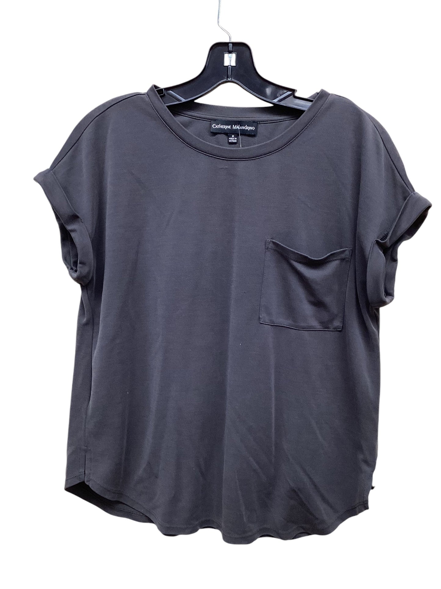 Top Short Sleeve By Catherine Malandrino In Grey, Size: M