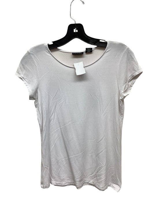 Top Short Sleeve By Tahari By Arthur Levine In White, Size: Xs