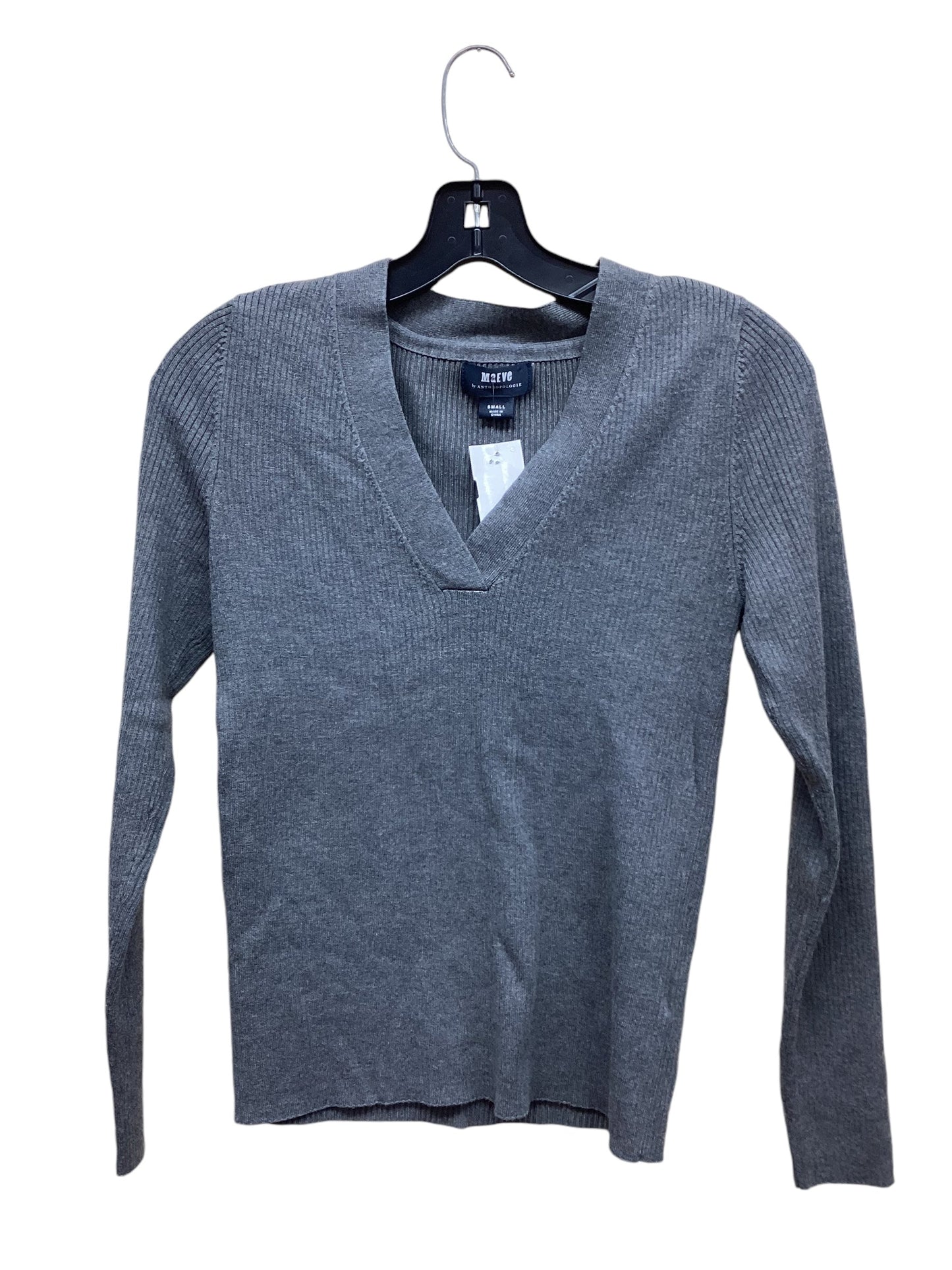 Top Long Sleeve By Maeve In Grey, Size: S