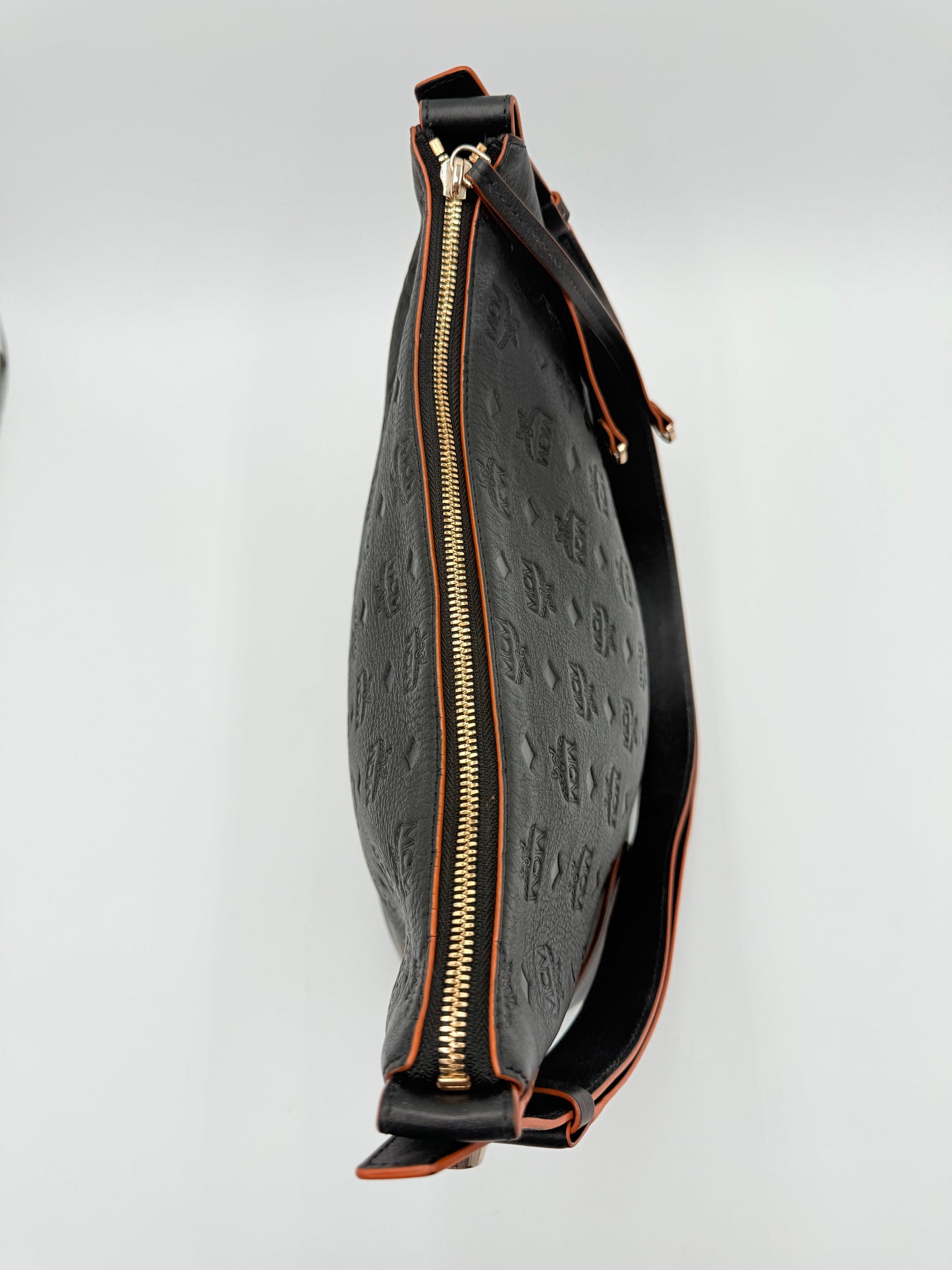 Handbag Luxury Designer By Mcm In Black, Size:Medium