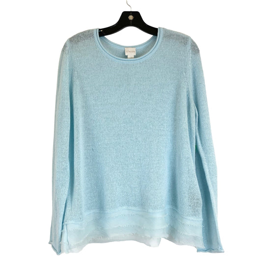 Blue Top Long Sleeve Chicos, Size L