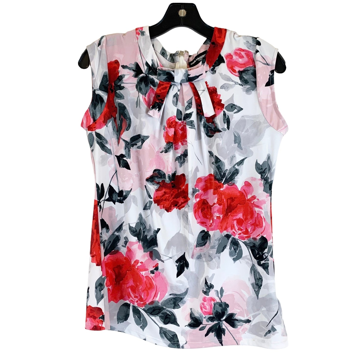 Red & White Top Short Sleeve Karl Lagerfeld, Size S
