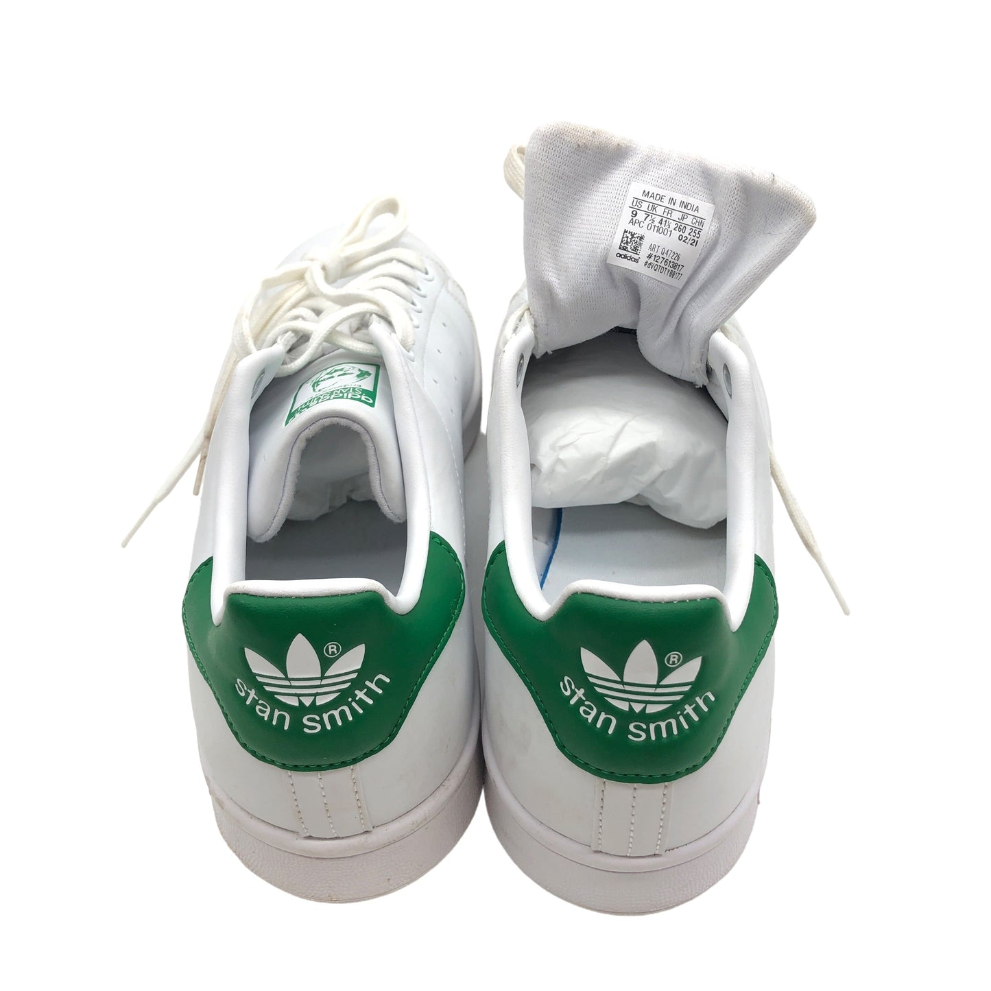Green & White Shoes Athletic Adidas, Size 9