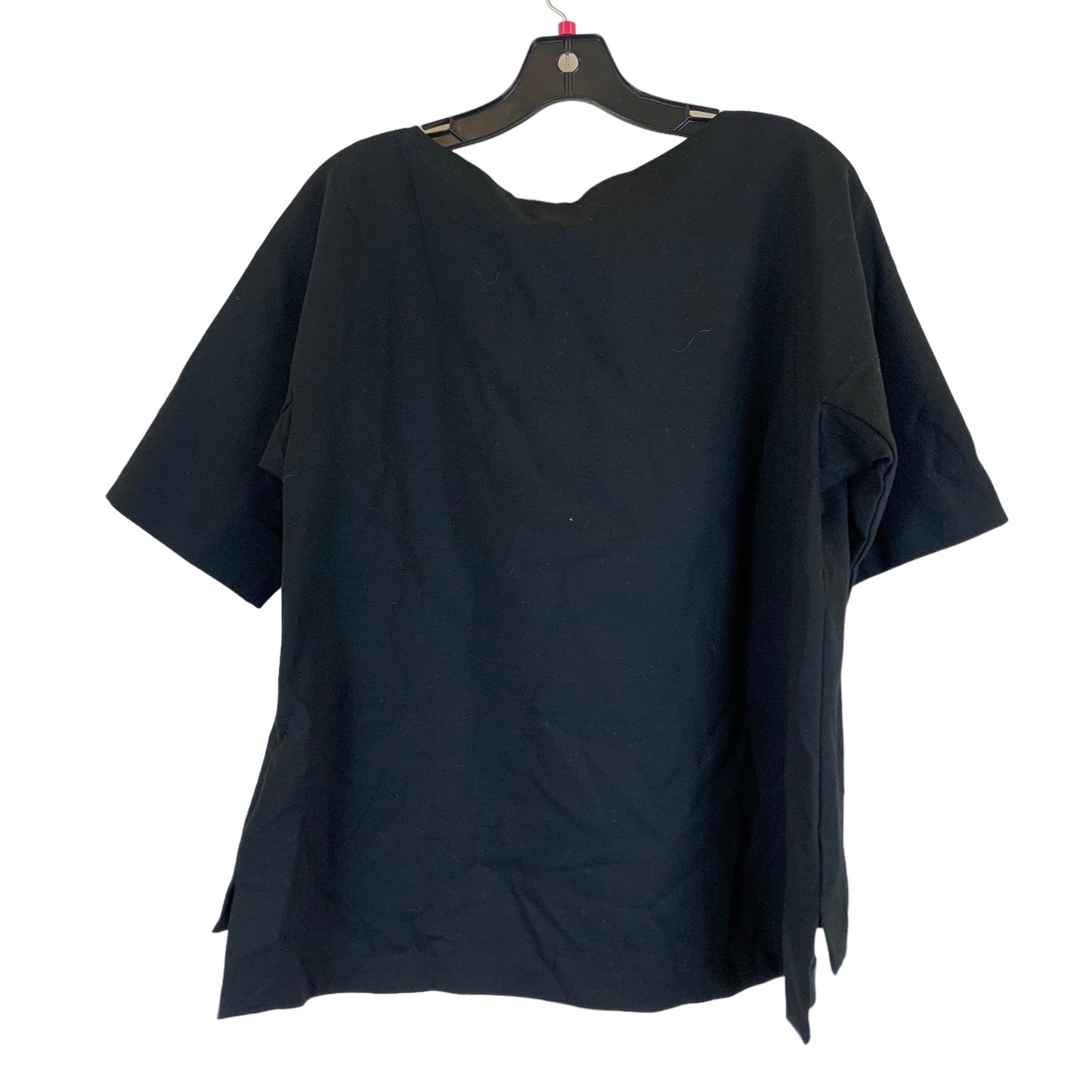 Black Top Short Sleeve Basic Eileen Fisher, Size M