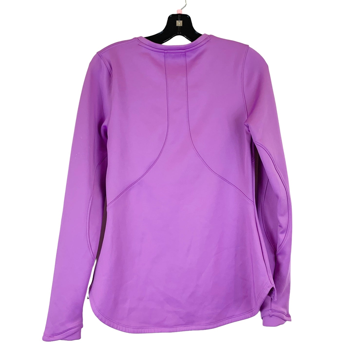 Purple Athletic Top Long Sleeve Collar Under Armour, Size S