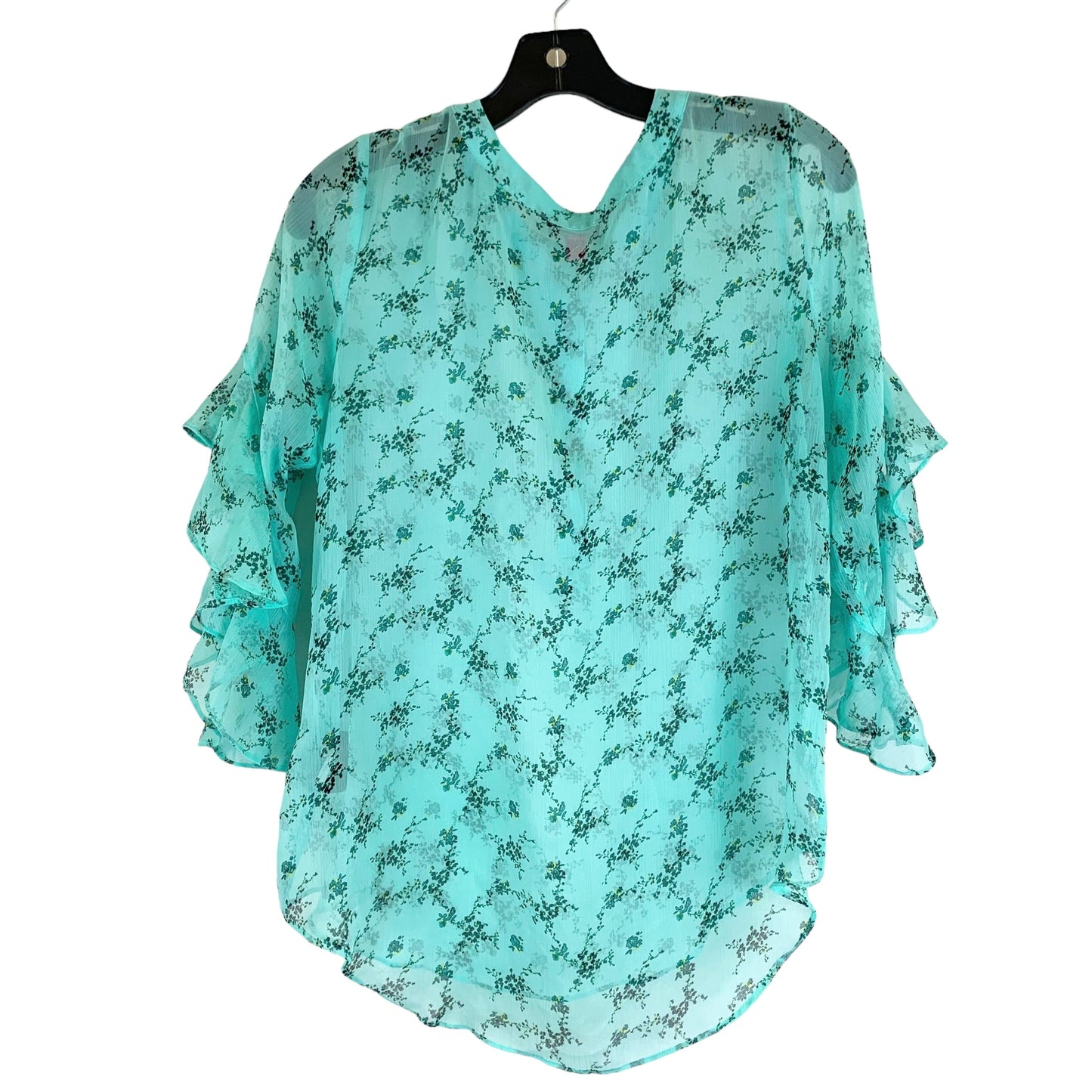 Blue & Green Top Short Sleeve Vince Camuto, Size M