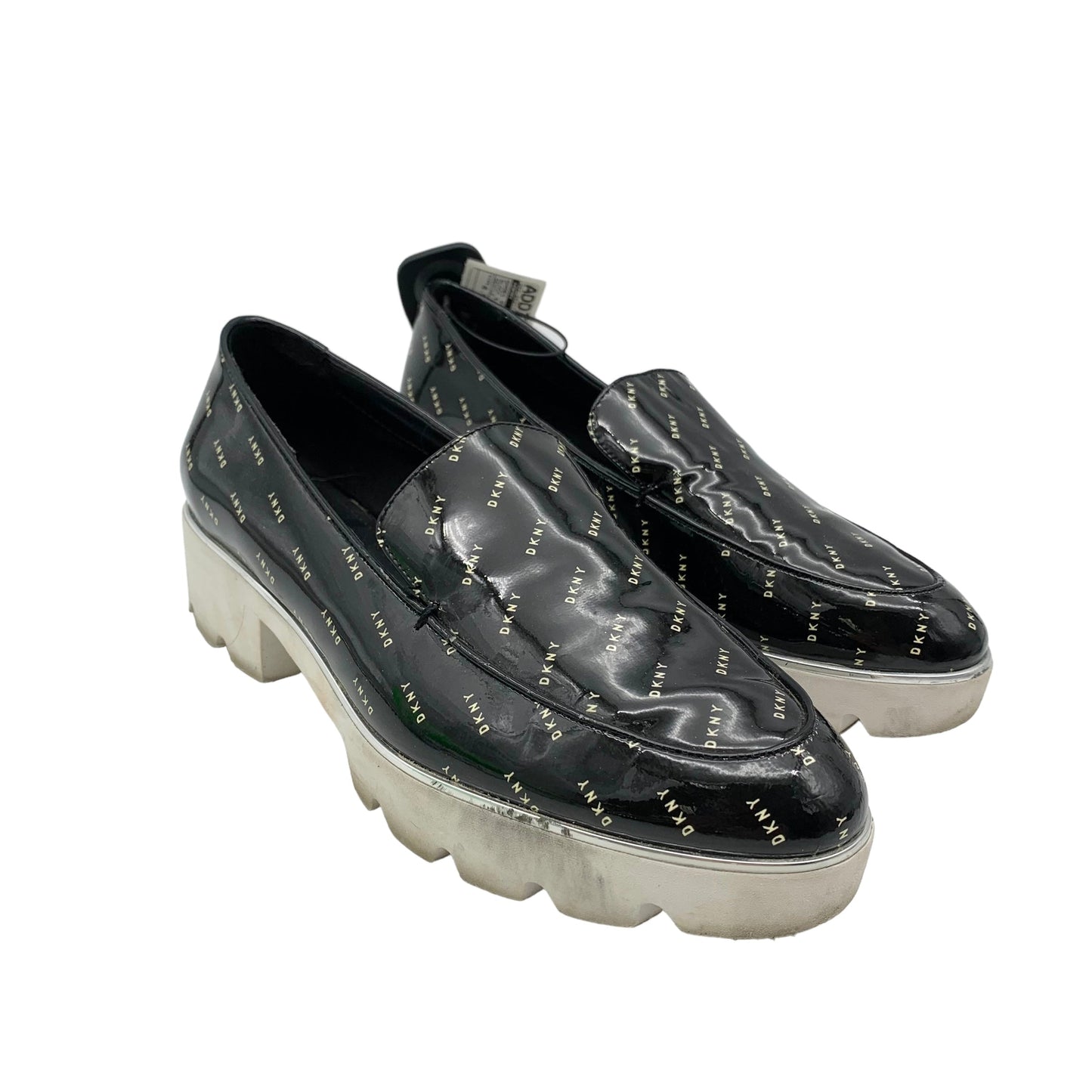 Black & Cream Shoes Flats Dkny, Size 8.5
