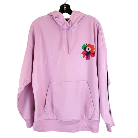 Black & Pink Athletic Sweatshirt Hoodie Adidas, Size S