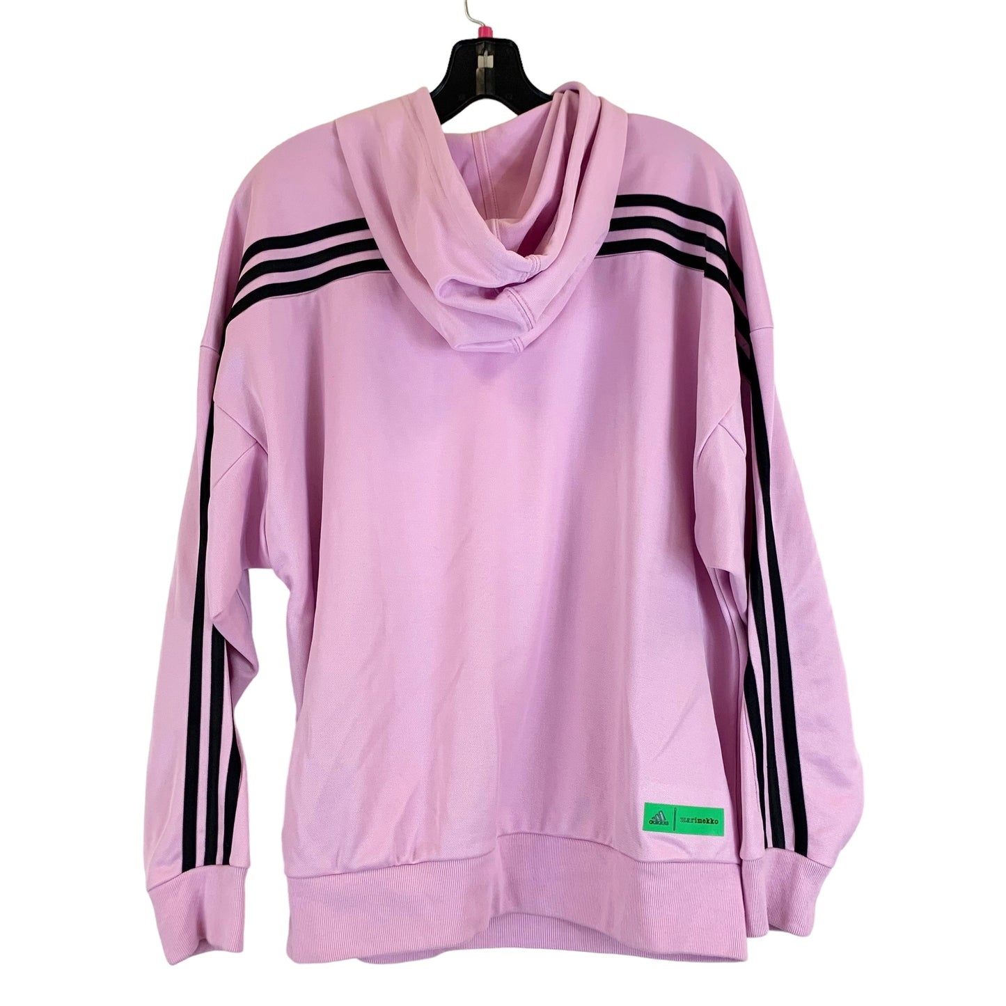 Black & Pink Athletic Sweatshirt Hoodie Adidas, Size S