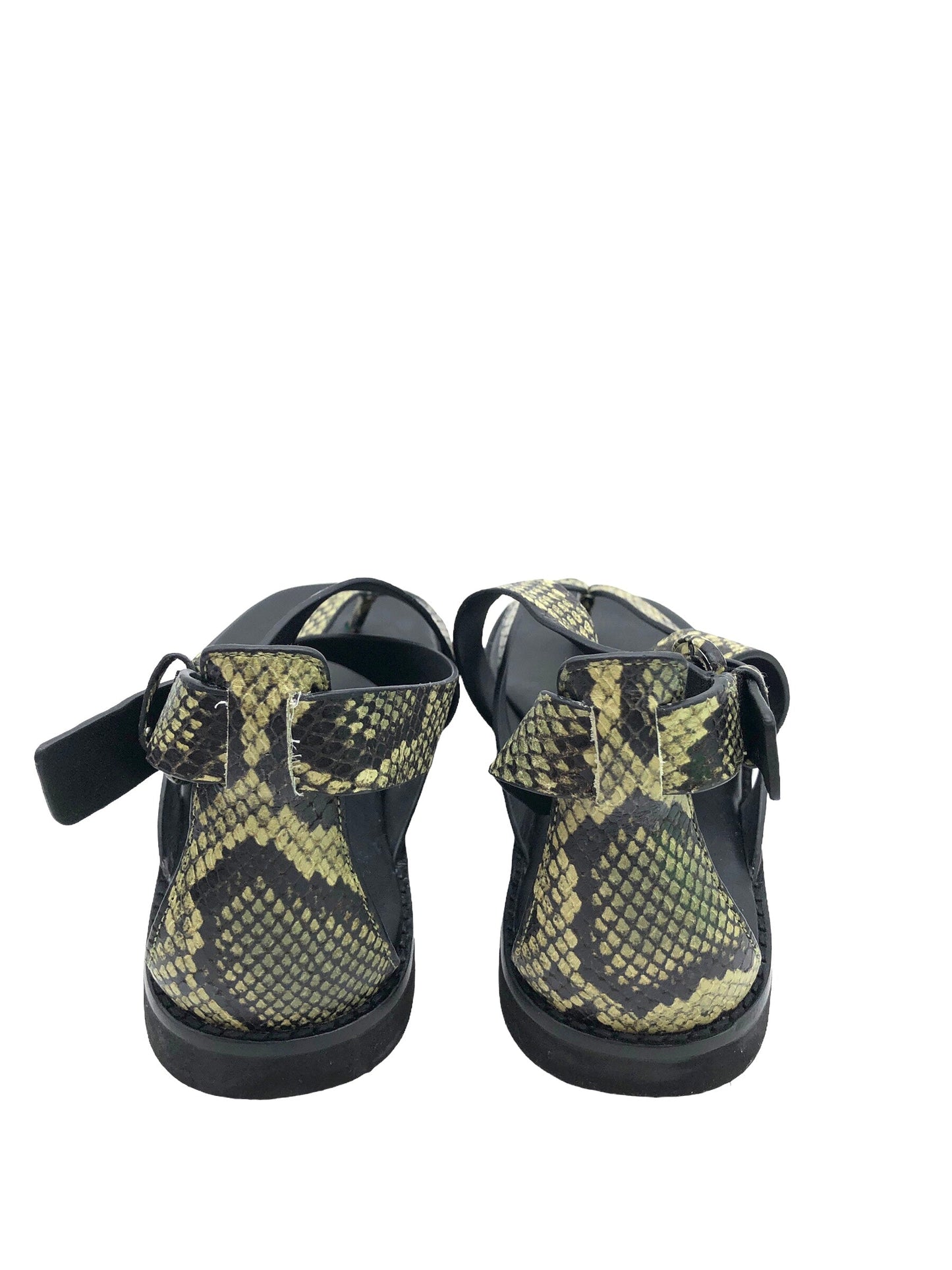 Black & Green Sandals Flats Vince, Size 7