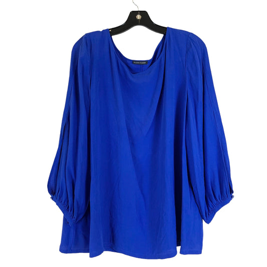Blue Blouse Long Sleeve Eileen Fisher, Size Xl