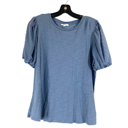 Blue Top Short Sleeve Basic Maurices, Size L