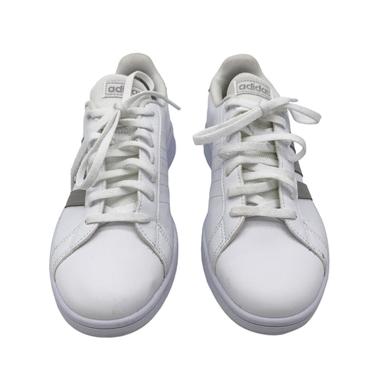 Grey & White Shoes Athletic Adidas, Size 8
