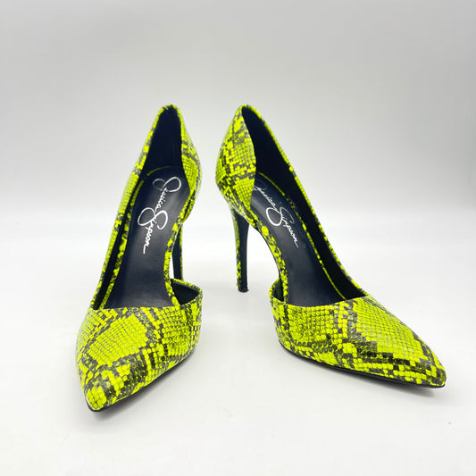 Black & Yellow Shoes Heels Block Jessica Simpson, Size 9