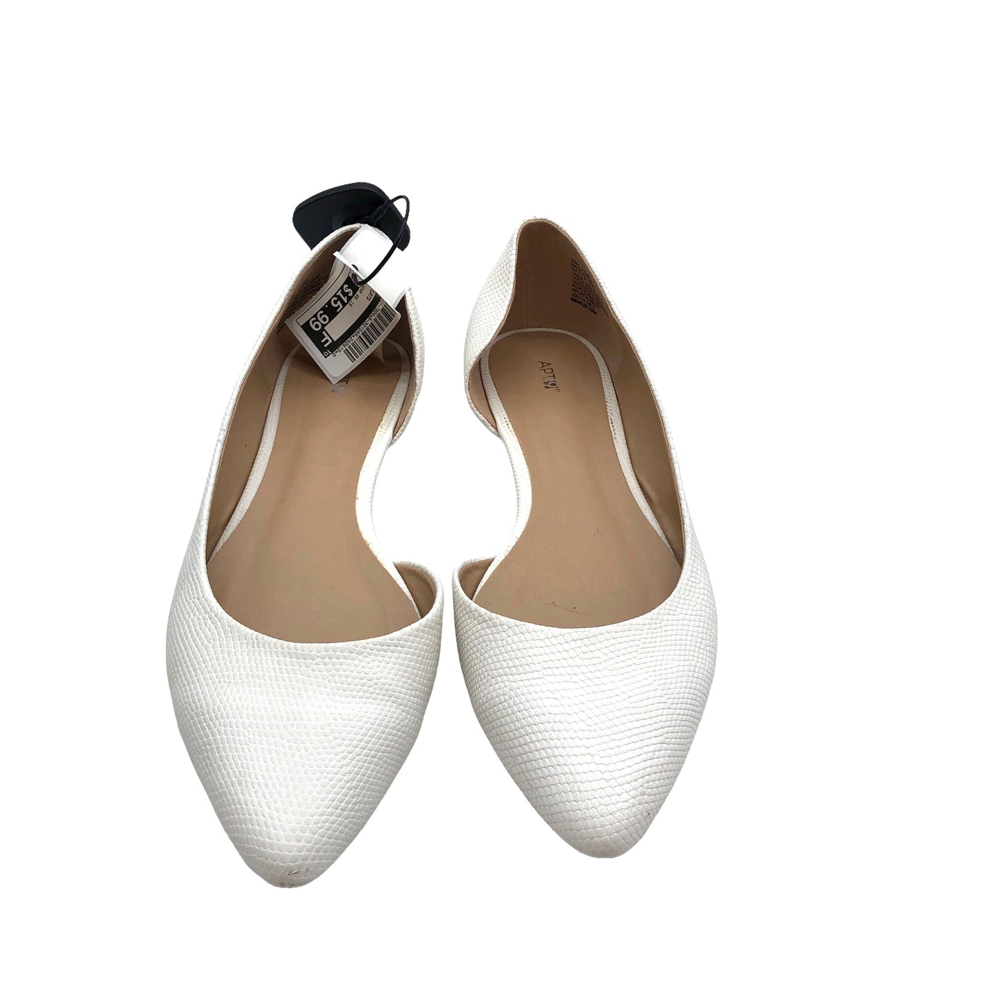 White Shoes Flats Apt 9, Size 9.5