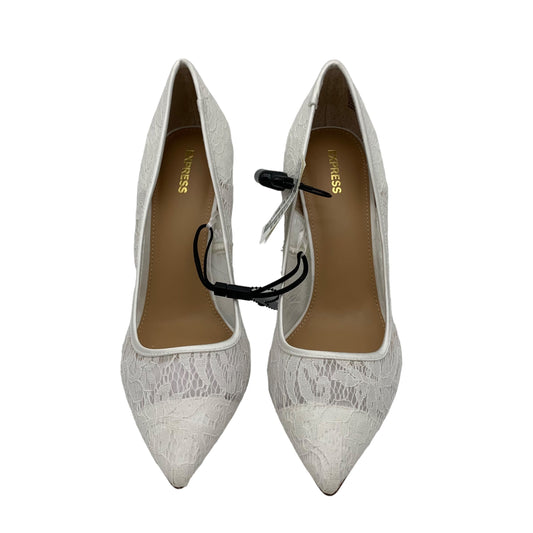 White Shoes Heels Stiletto Express, Size 10