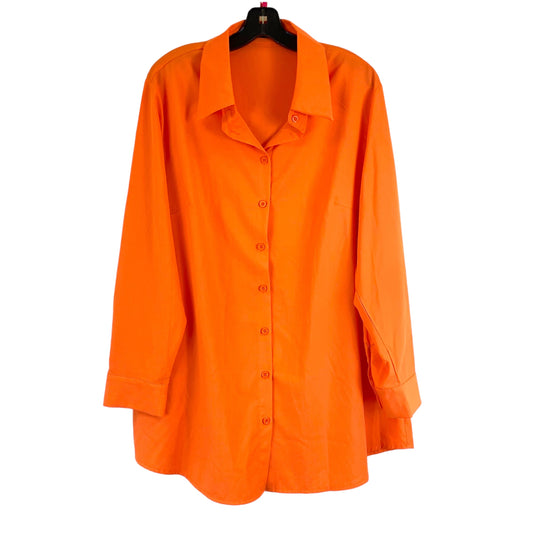 Orange Top Long Sleeve Basic Shein, Size 1x