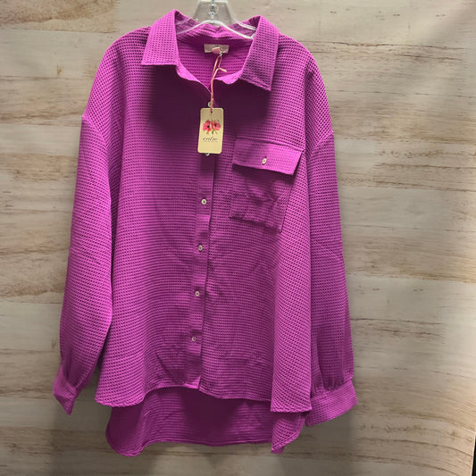 Top Long Sleeve By Entro In Pink, Size: 2x