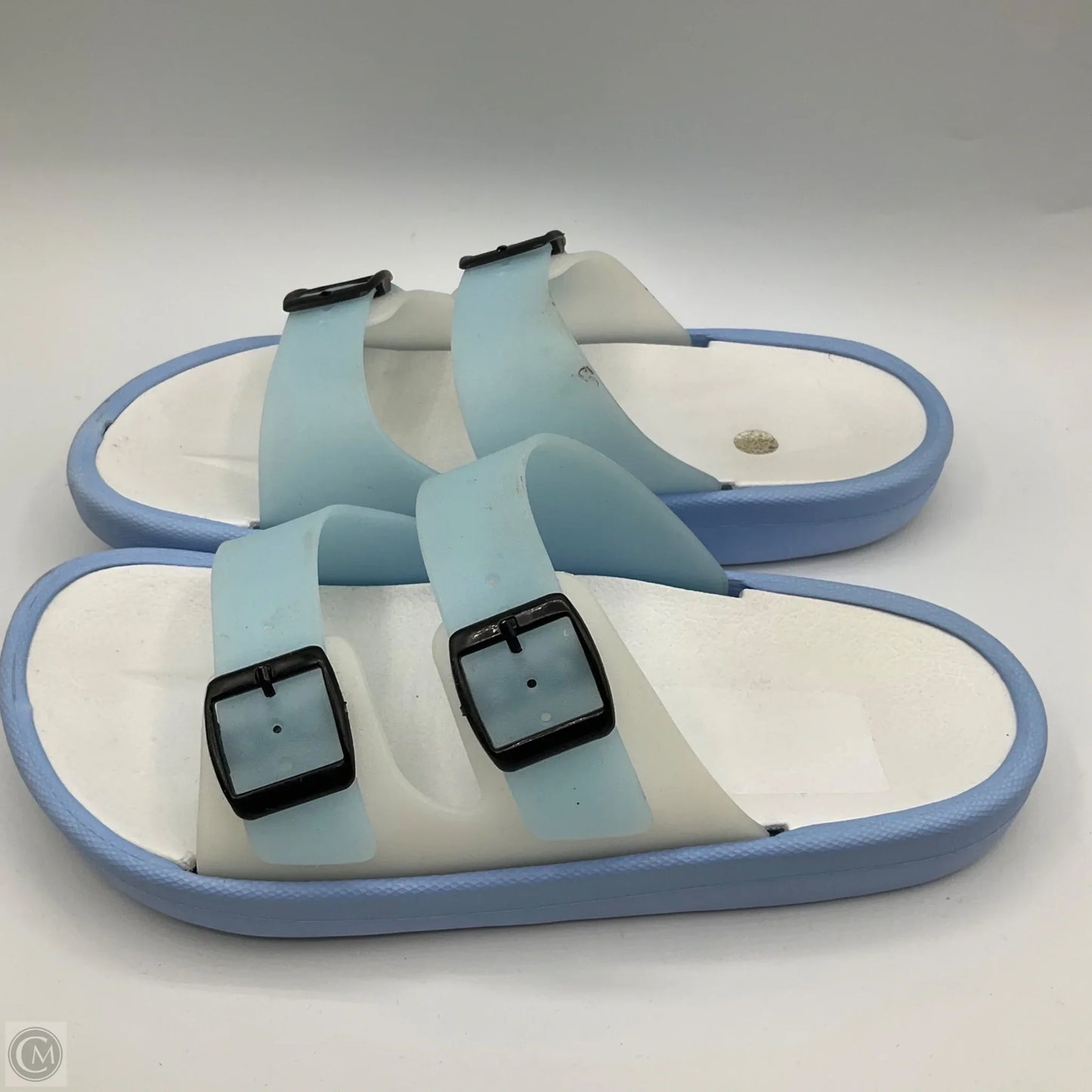 Sandals Flats By Clothes Mentor In Blue, Size: 7.5