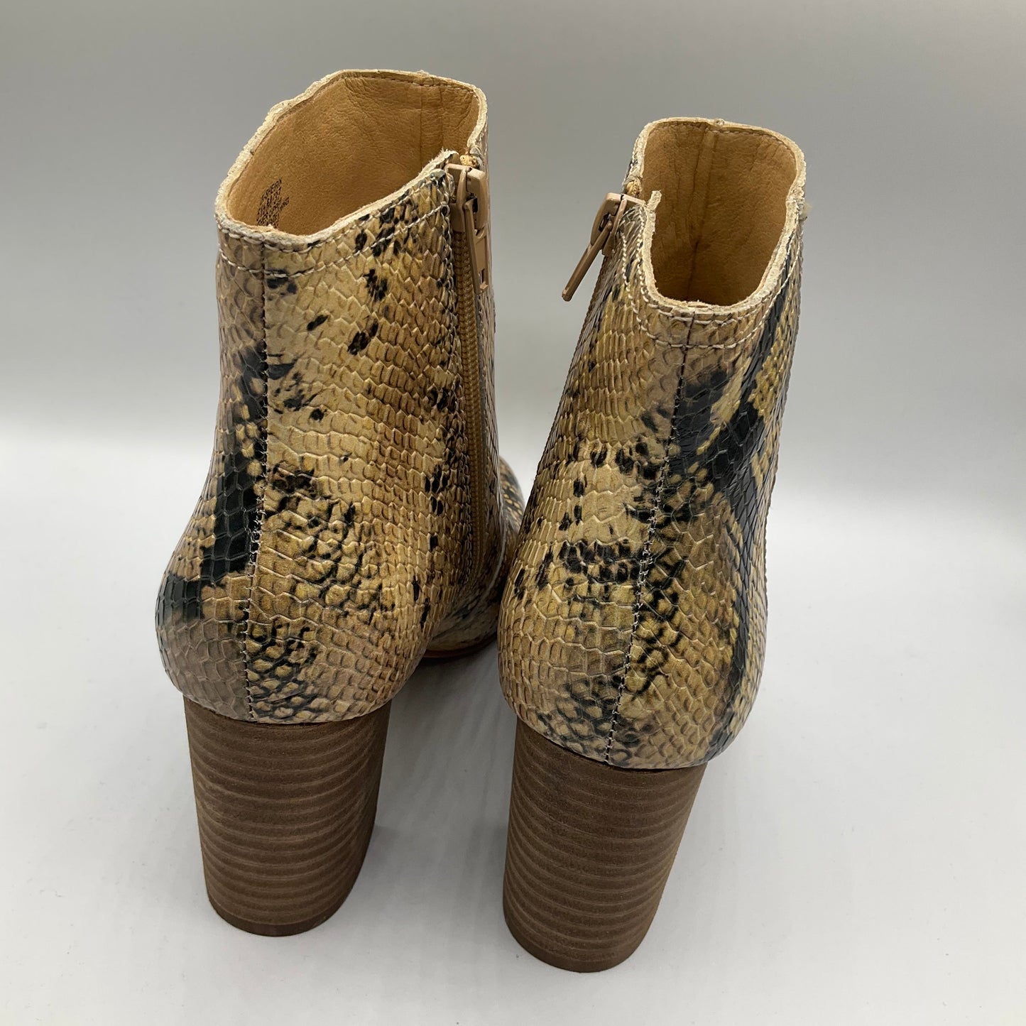 Boots Ankle Heels By Lucky Brand In Snakeskin Print, Size: 6.5