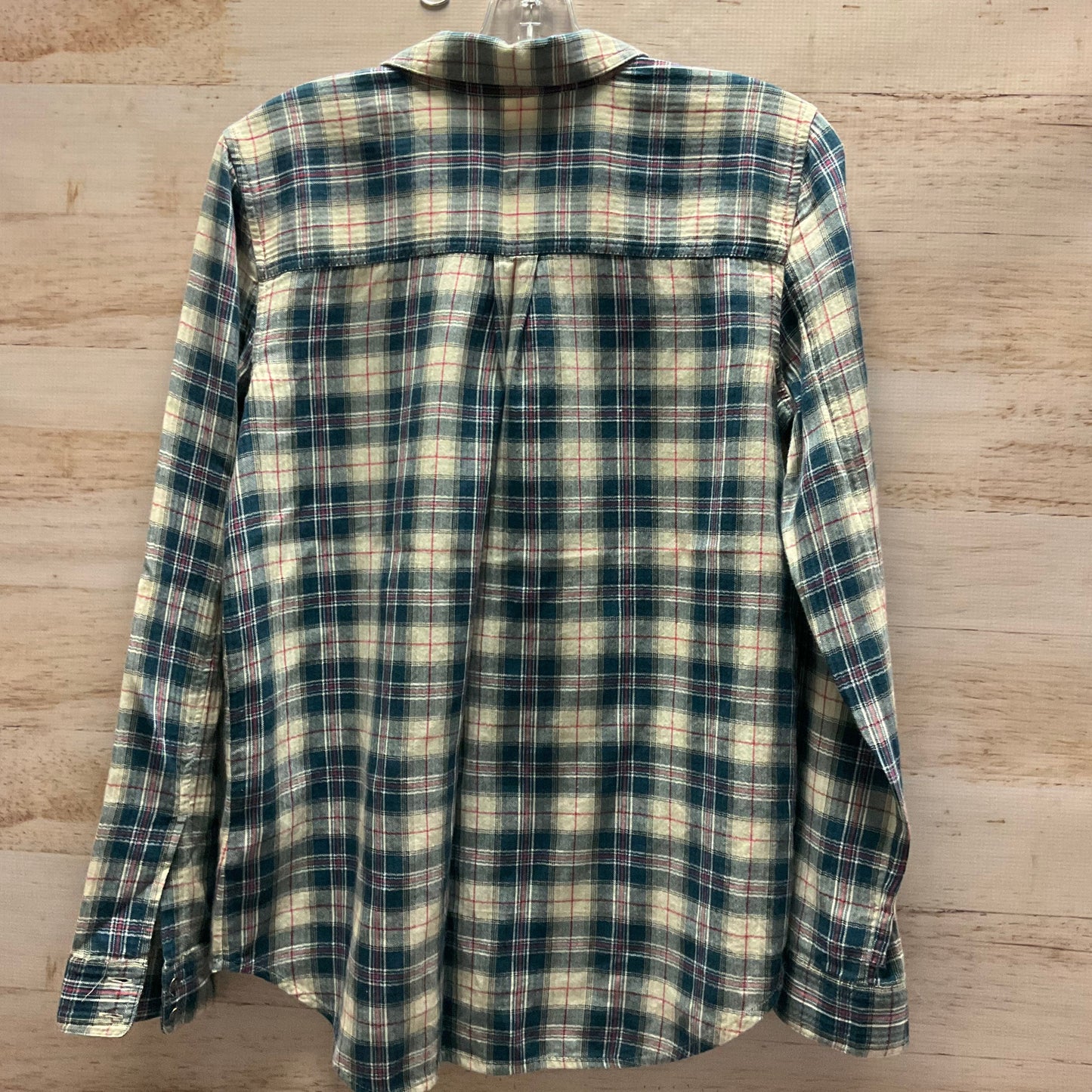 Top Long Sleeve By Caslon In Plaid Pattern, Size: S