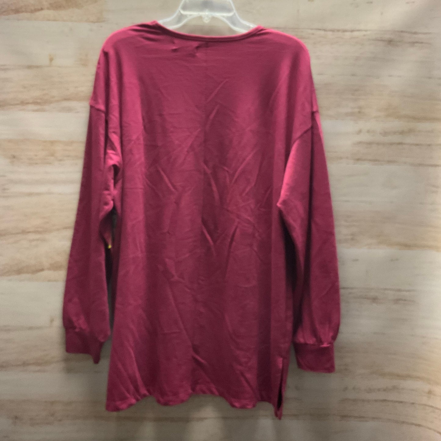 Top Long Sleeve By Lane Bryant In Wine, Size: Xl