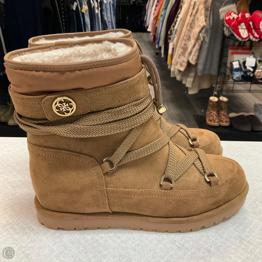 Boots Ankle Flats By Guess In Brown, Size: 7.5