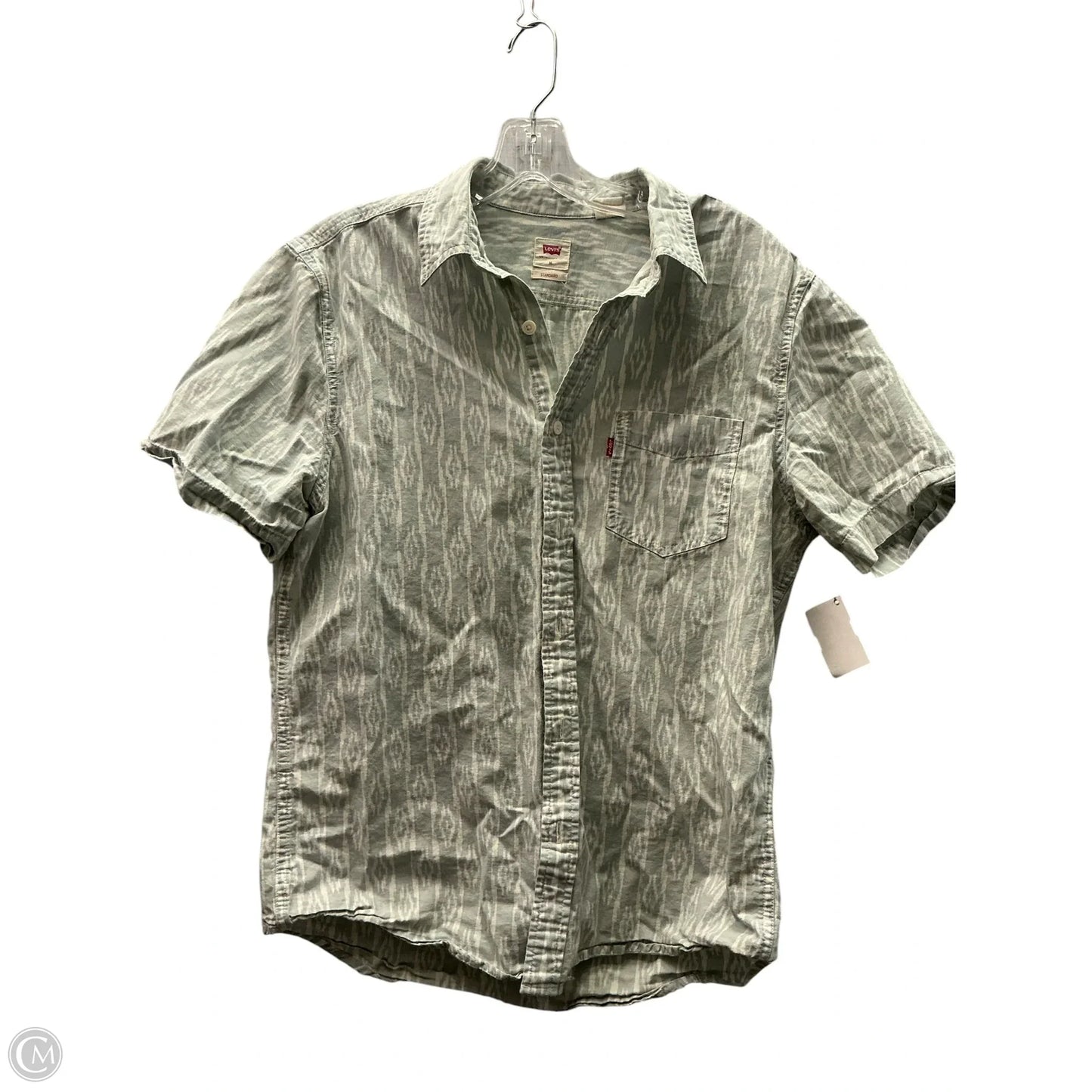 Top Short Sleeve By Levis In Green, Size: M