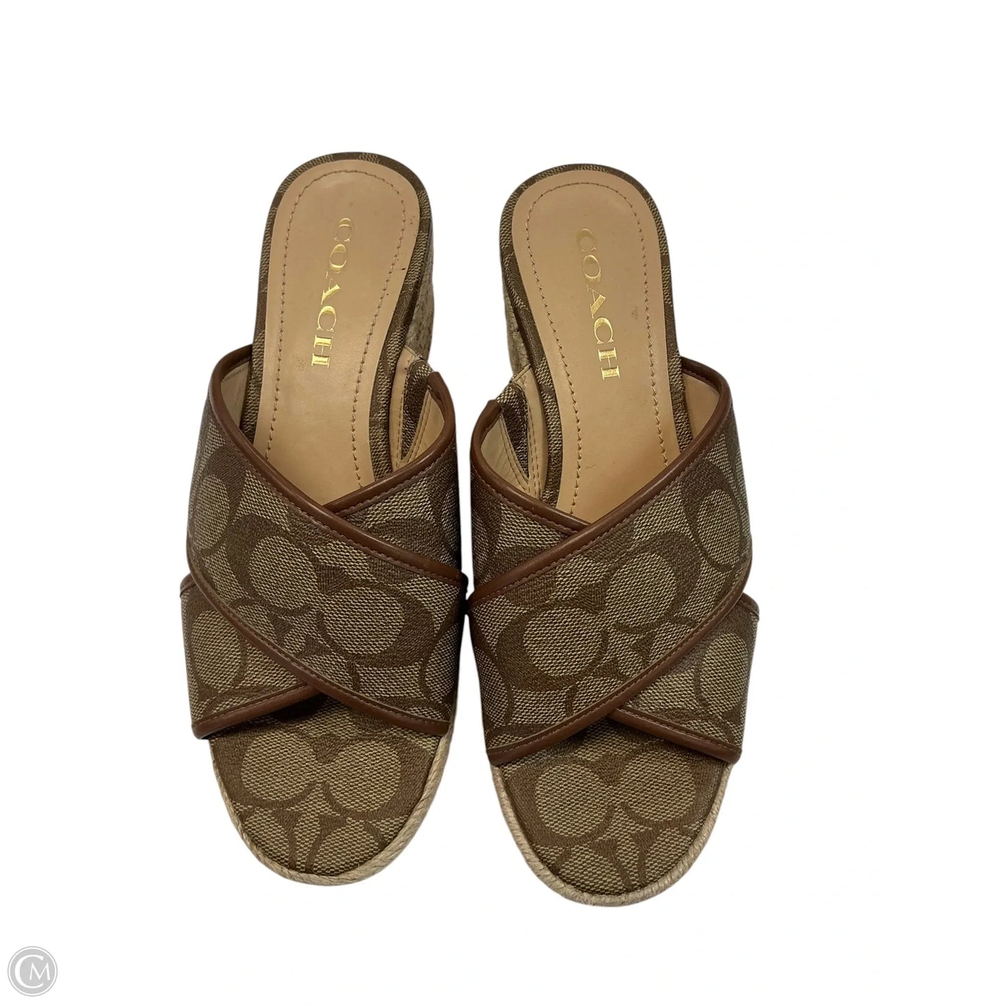 Sandals Designer By Coach In Brown, Size: 7