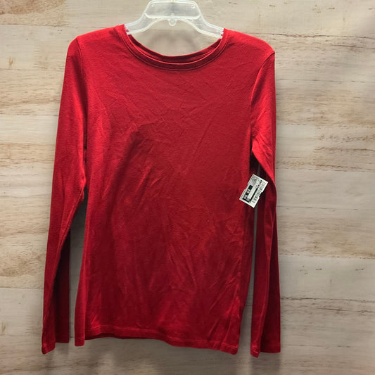 Top Long Sleeve Basic By A New Day In Red, Size: L