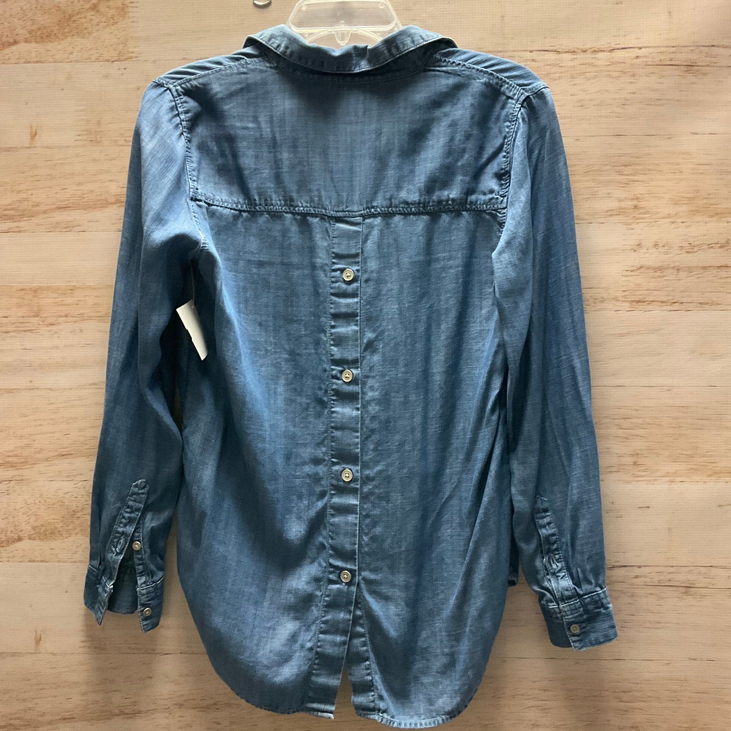 Top Long Sleeve By Banana Republic In Blue, Size: Xs