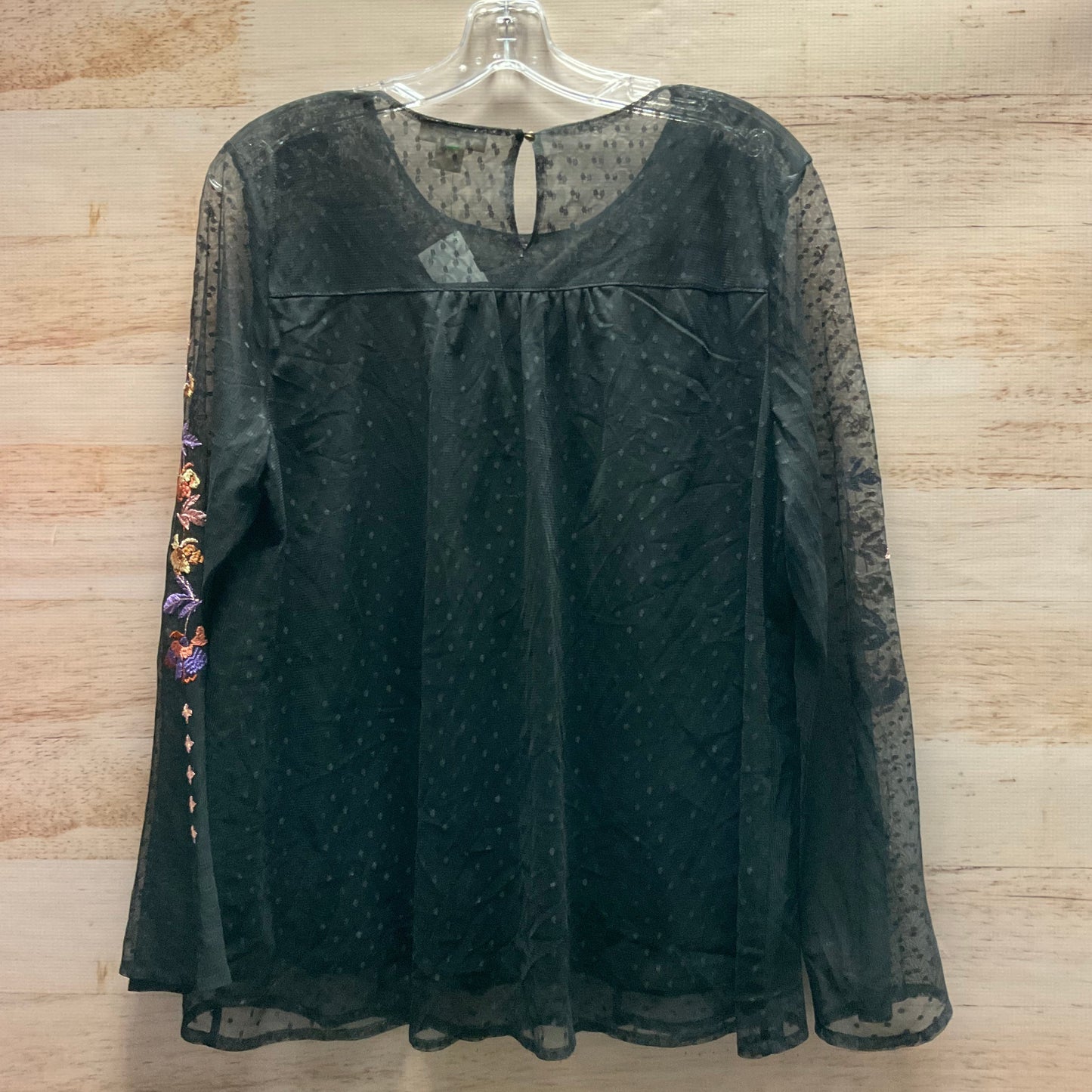 Top Long Sleeve By Style And Company In Black, Size: L