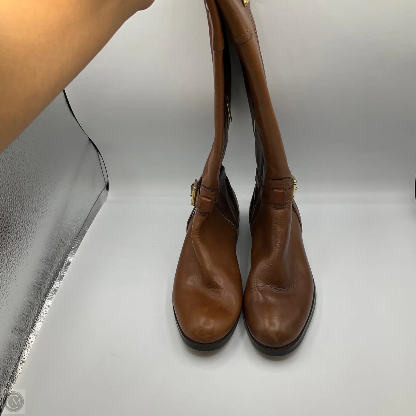 Boots Knee Flats By Coach In Brown, Size: 5