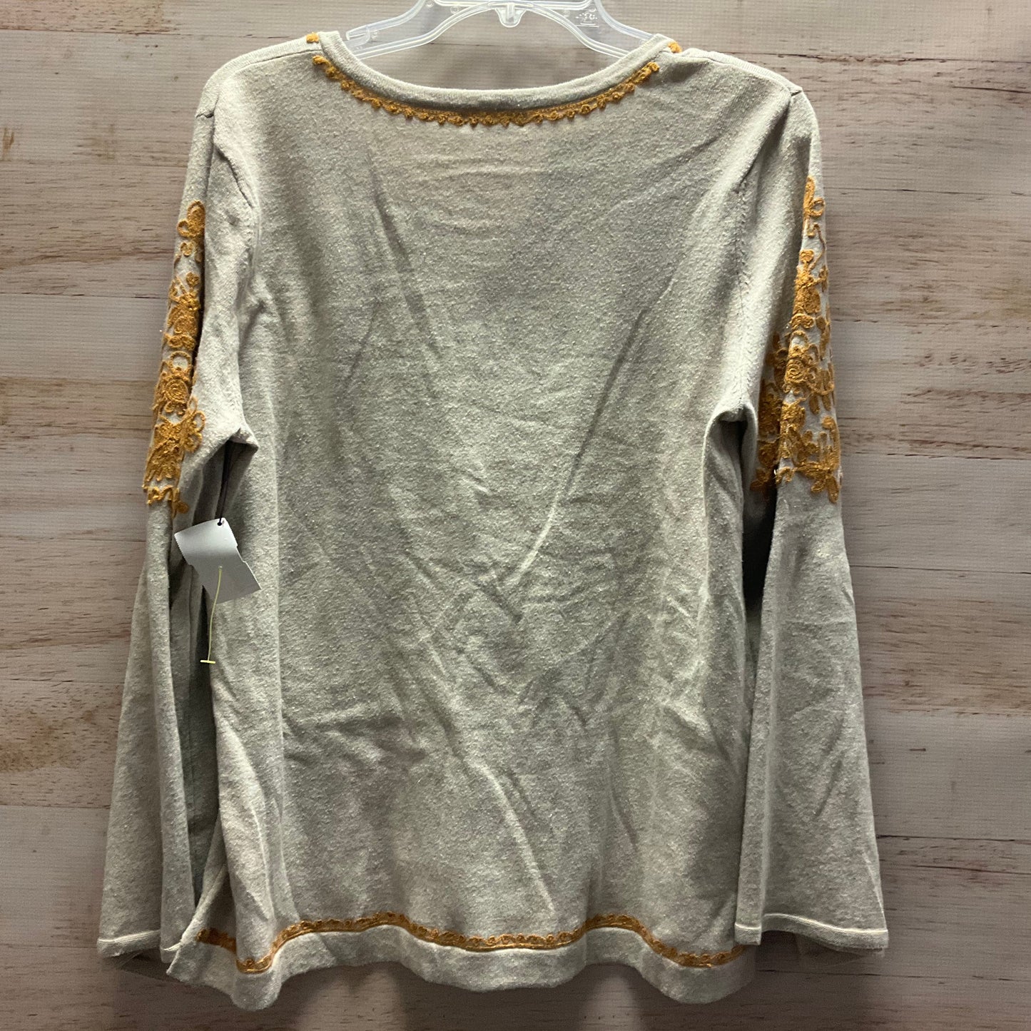 Top Long Sleeve By Style And Company In Taupe, Size: L