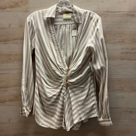 Top Long Sleeve By Maeve In Striped, Size: S