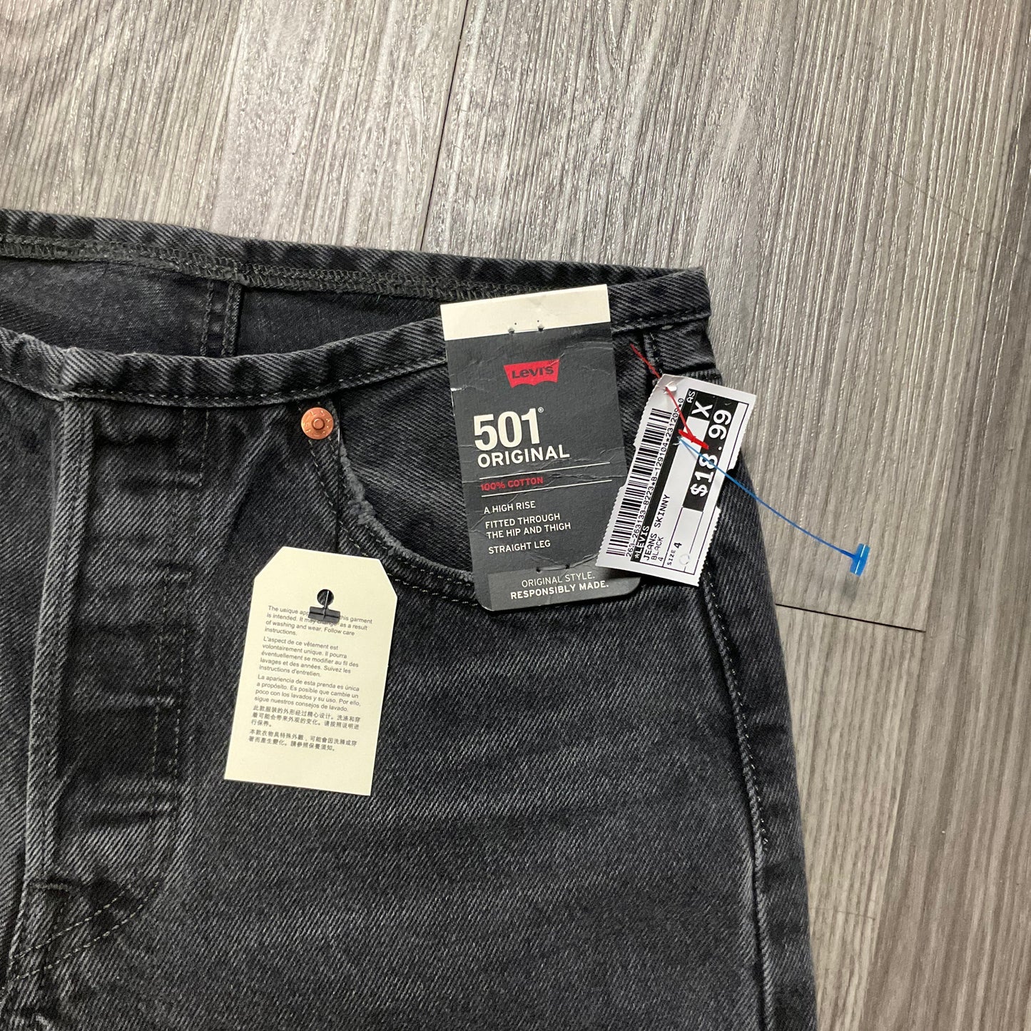 Jeans Skinny By Levis In Black, Size: 4