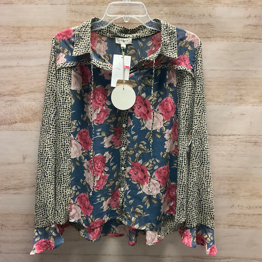 Blouse Long Sleeve By Umgee In Floral, Size: S