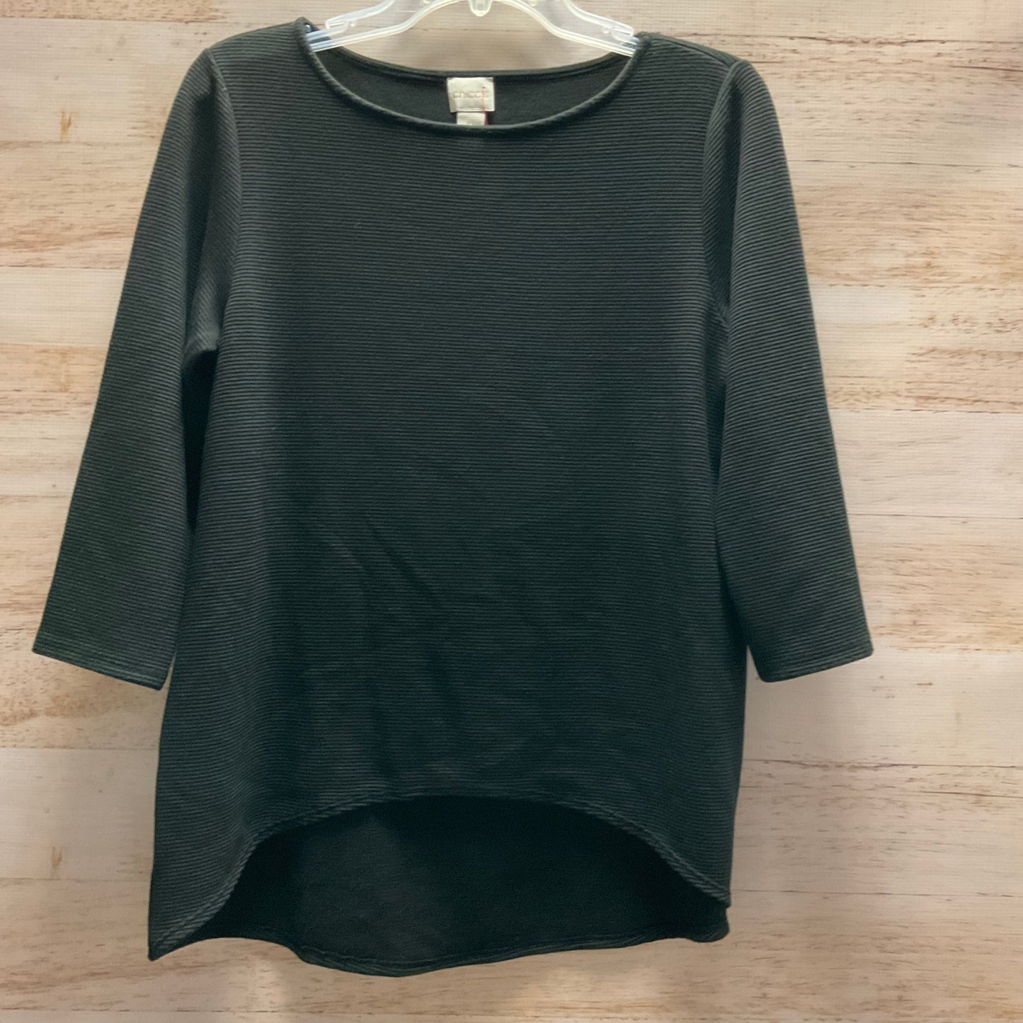 Top Long Sleeve By Chicos In Black, Size: S