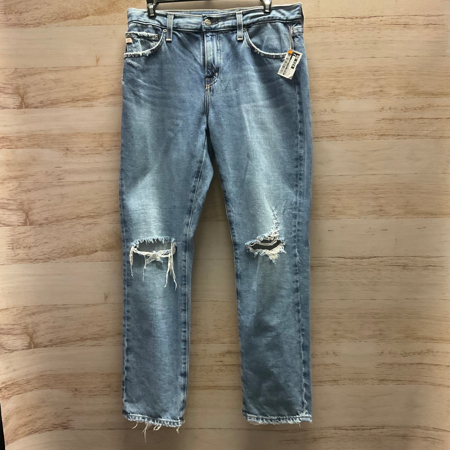 Jeans Straight By Adriano Goldschmied In Blue Denim, Size: 4